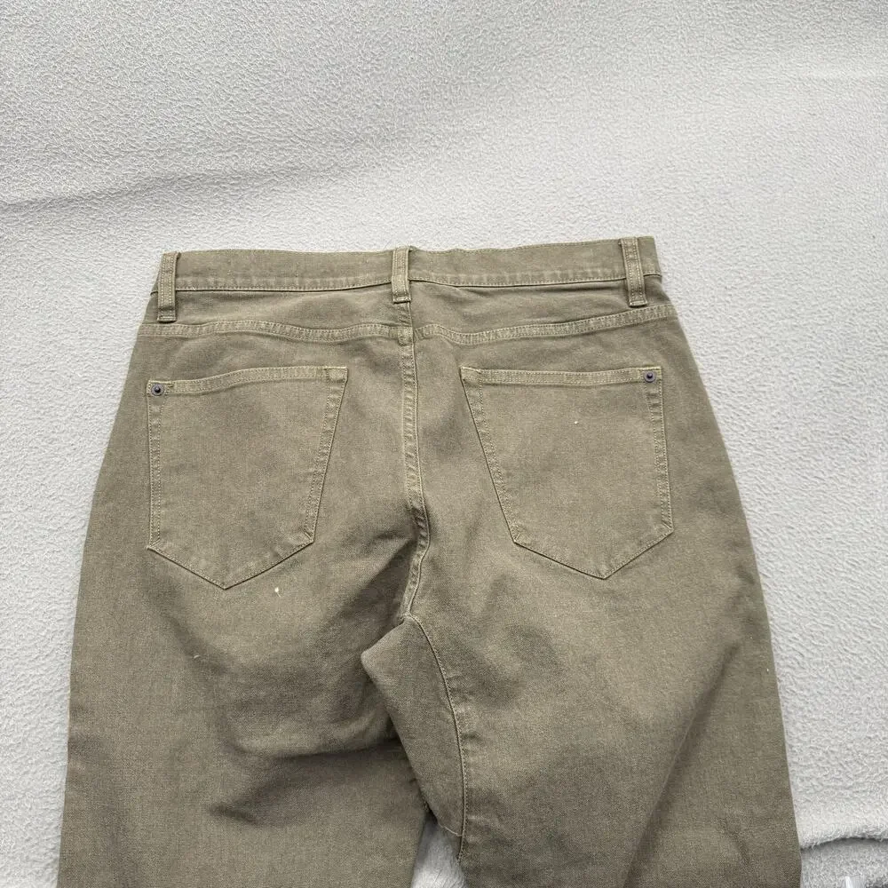 Proof Jeans Mens 30x32 Green Olive Slim Straight Stretch TruTemp 365 Zip Fly - Picture 9 of 9